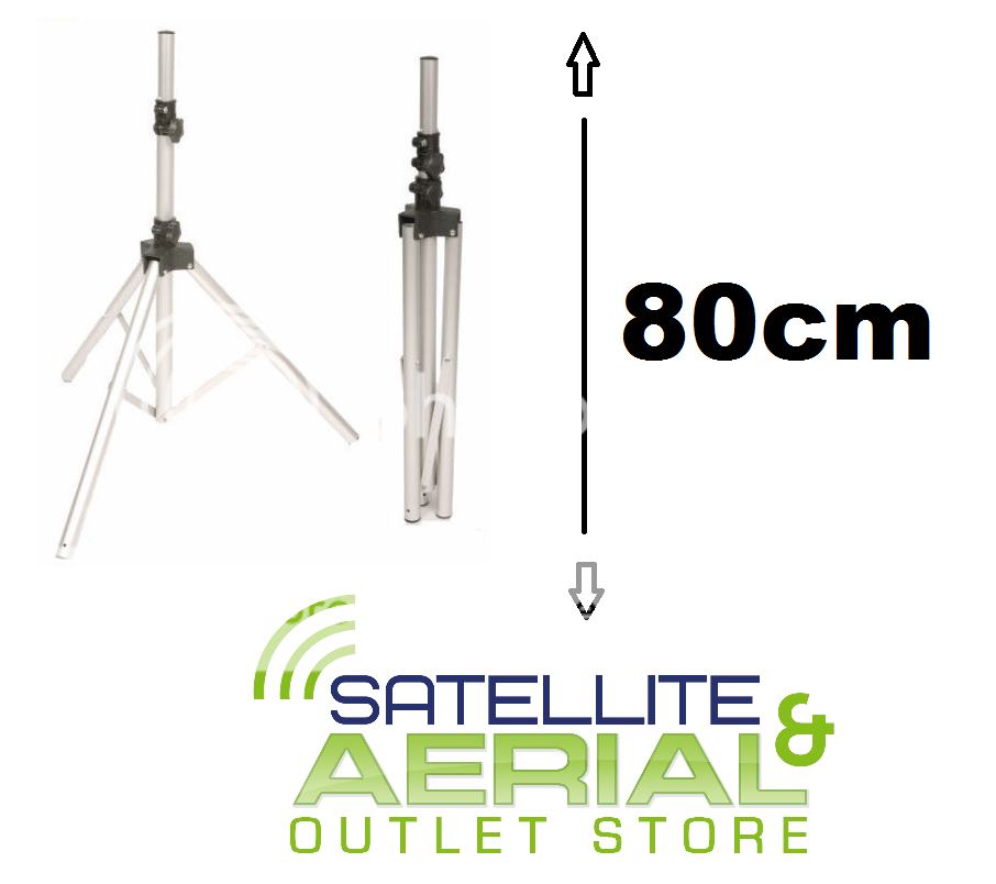 80cm Sky satellite dish quad LNB & tripod stand kit portable camping