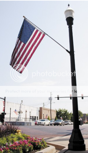 Flag on pole